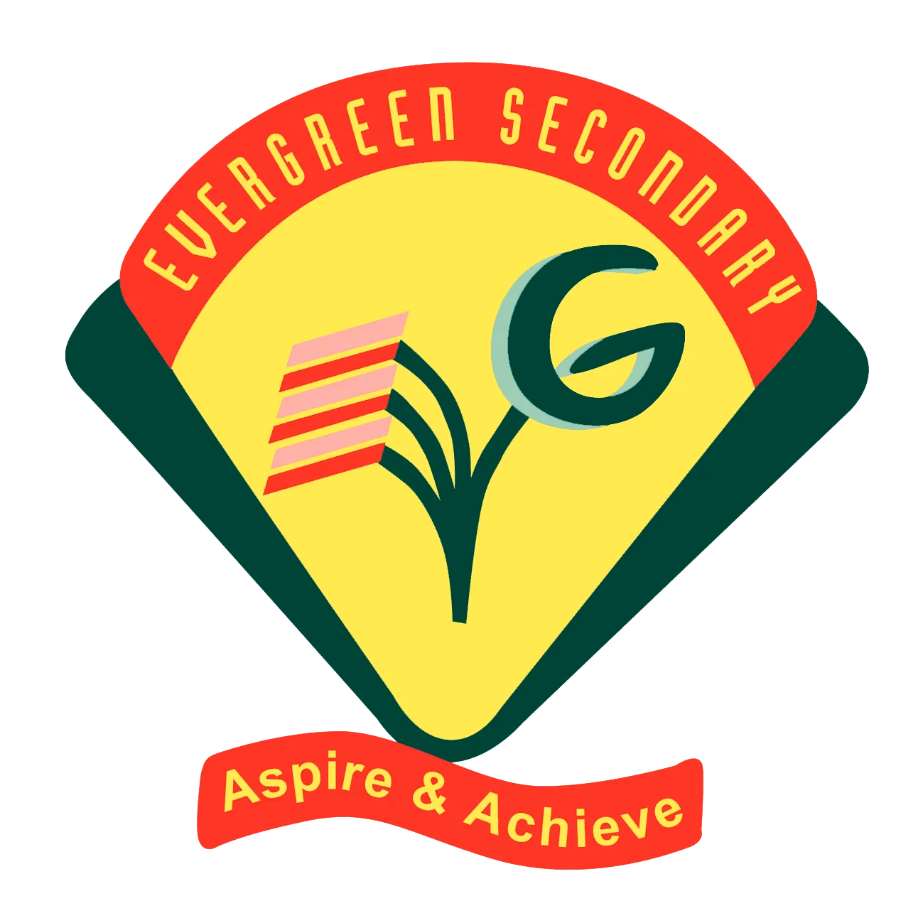 Evergreen Secondary School logo
